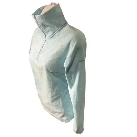 Columbia Light Blue Fleece Sweater 1/2 Zip Regular Fit NWOT Size XS - Picture 8 of 9